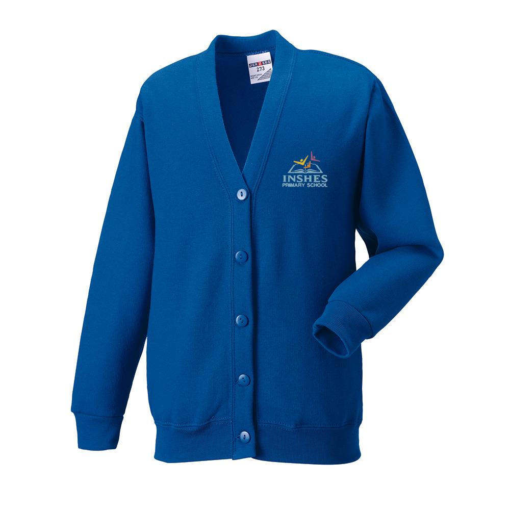 Inshes Primary Sweat Cardigan Royal