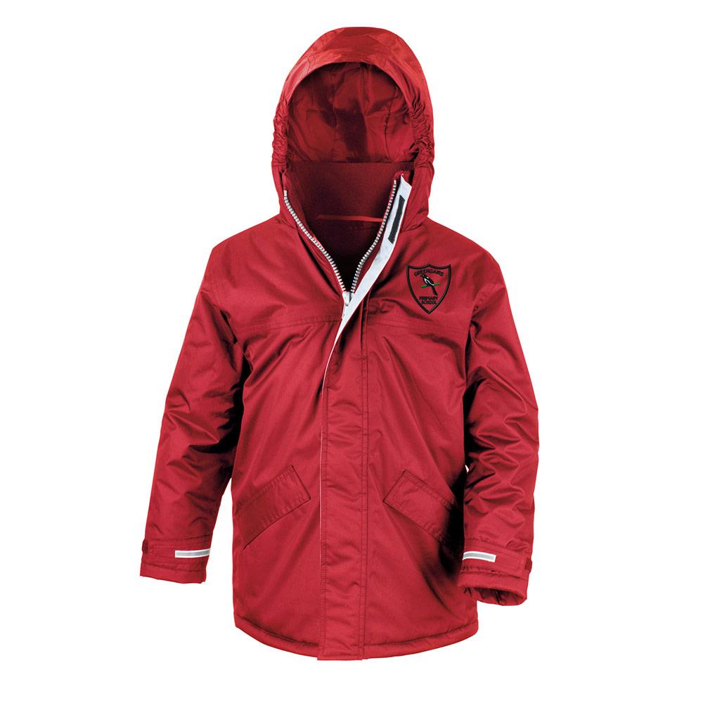 Greengairs Primary Core Kids Winter Parka Red