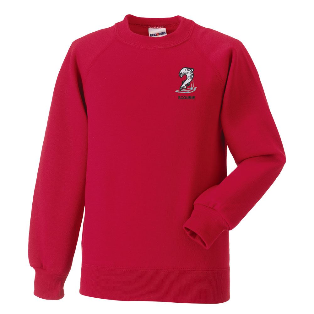 Scourie Primary Crew Neck Sweatshirt Classic Red