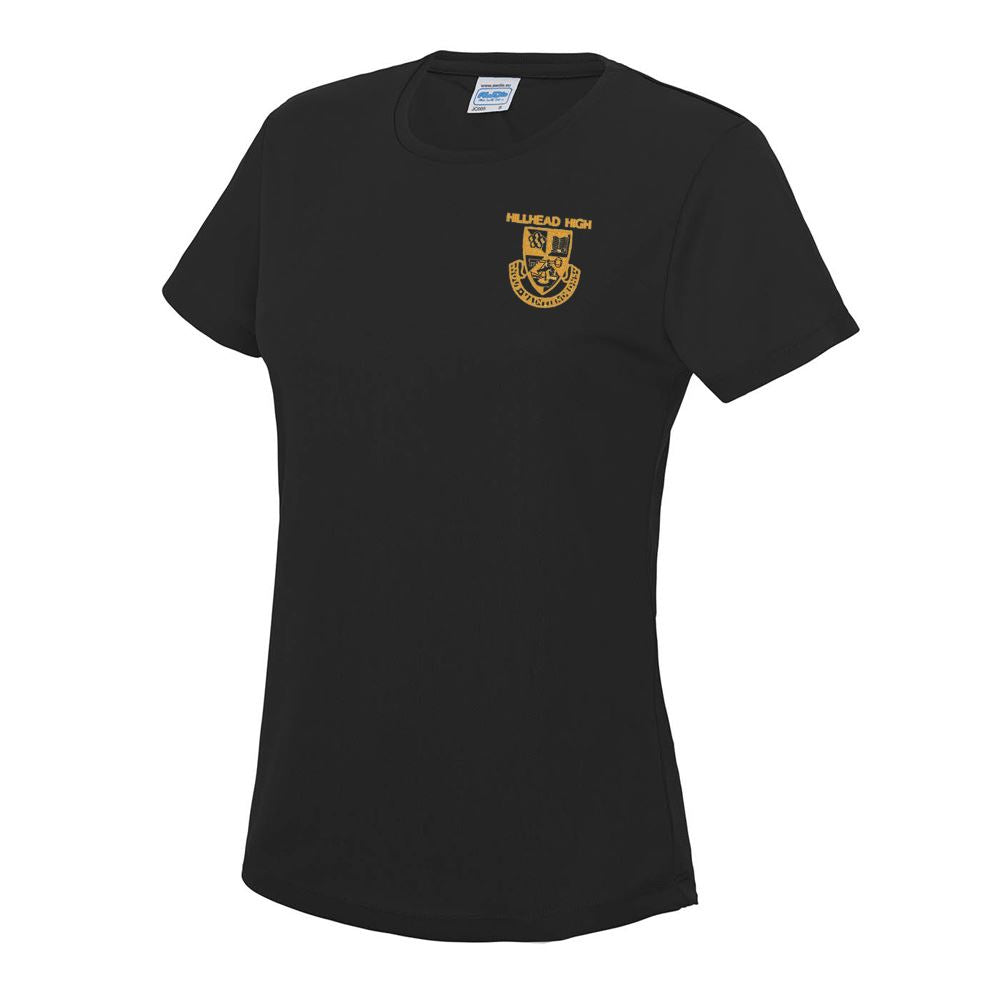 Hillhead High Girls T-Shirt Black