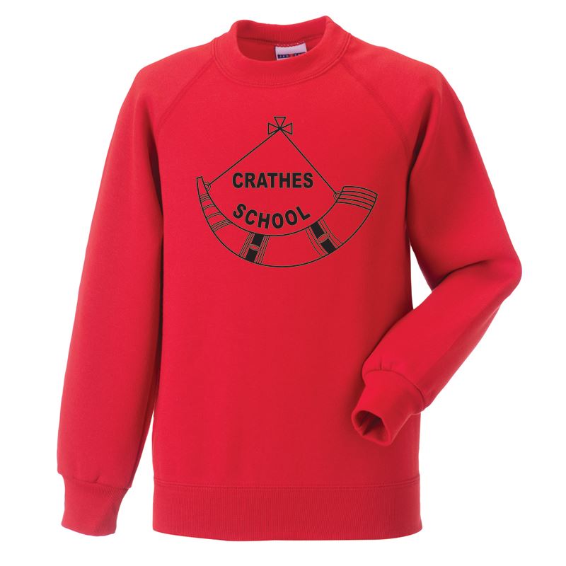 Crathes Primary Crew Neck Sweatshirt Red