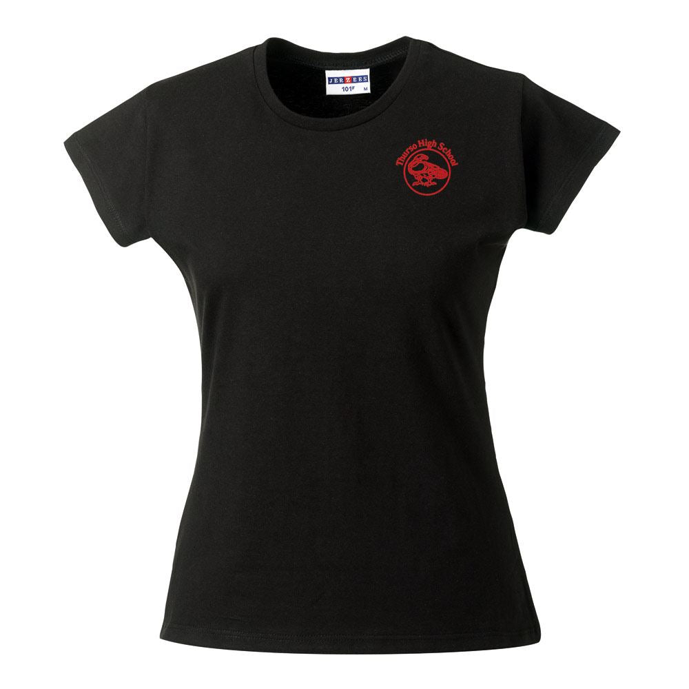 Thurso High Girls Fitted T-Shirt Black