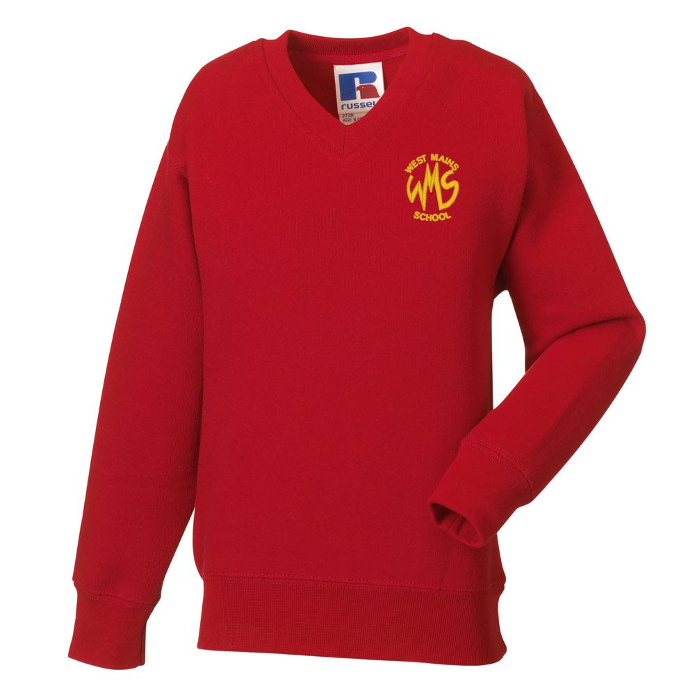 West Mains V-Neck Sweatshirt Classic Red