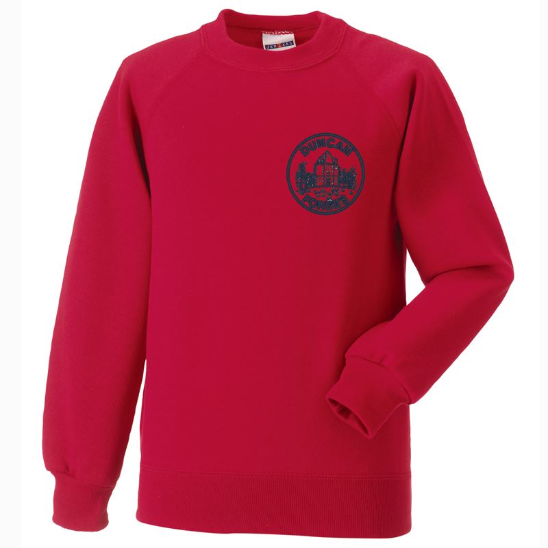 Duncan Forbes Primary Crew Neck Sweatshirt Red (Primary 7)