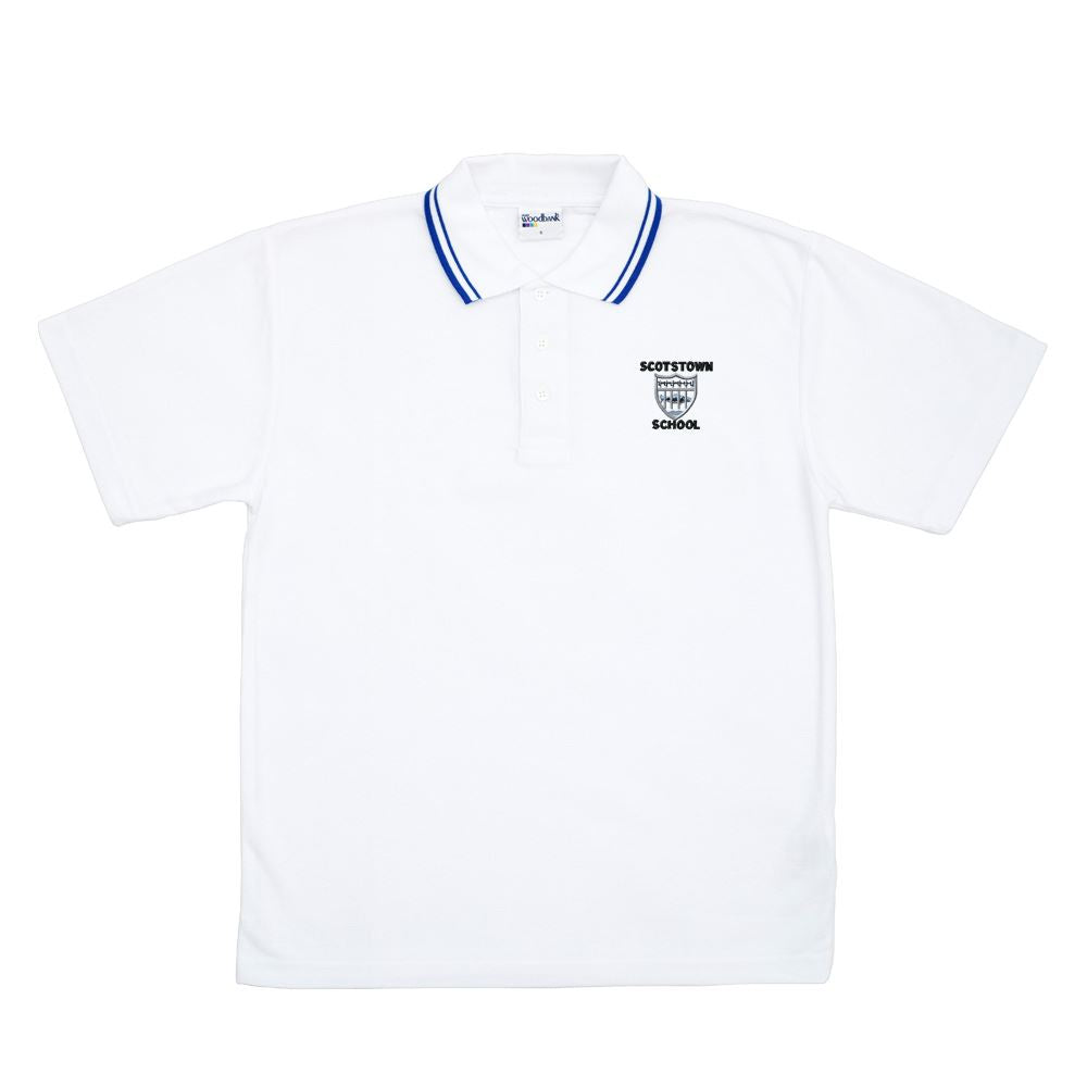 Scotstown Primary Trimmed Polo White/Royal