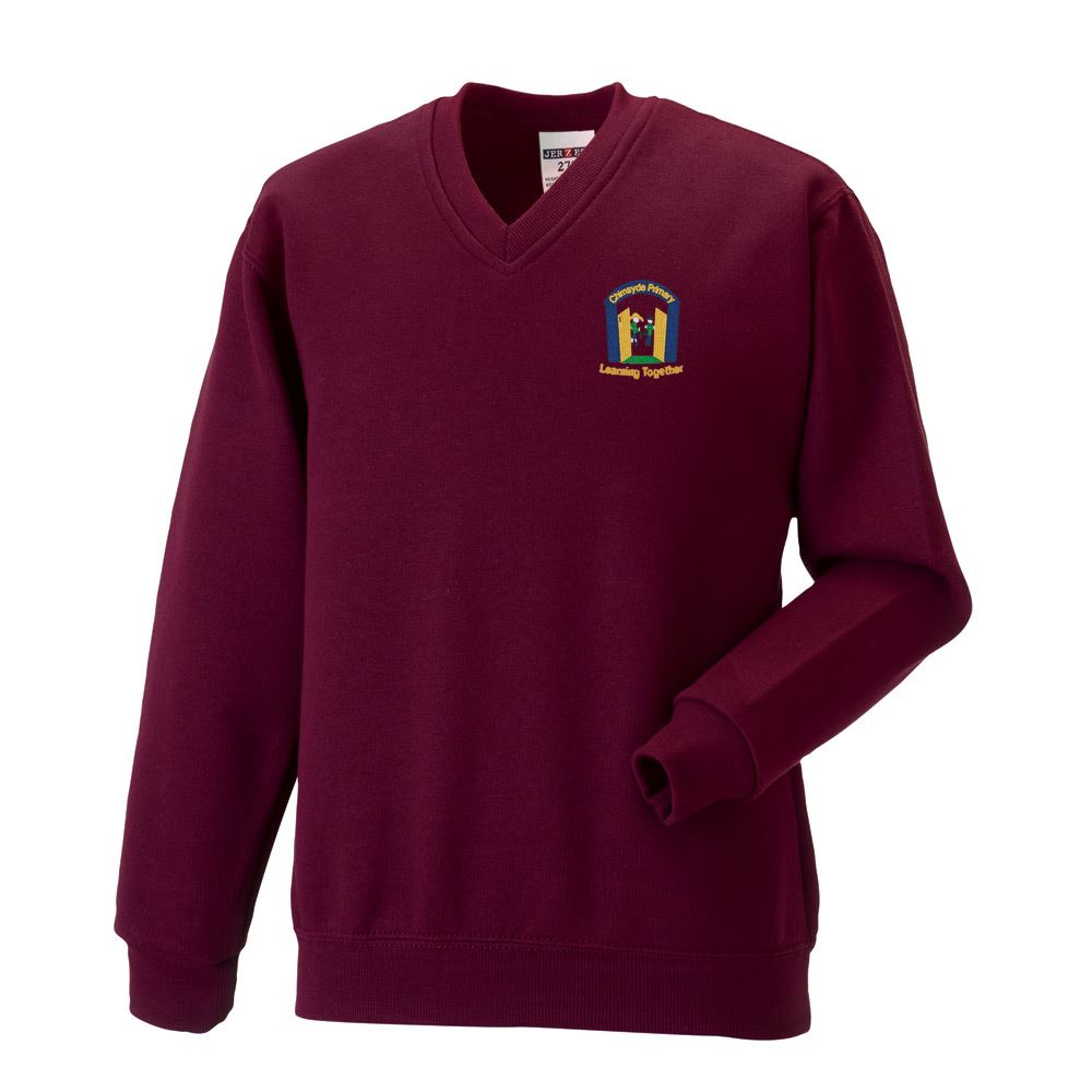 Chirnsyde Primary V-Neck Sweatshirt Maroon