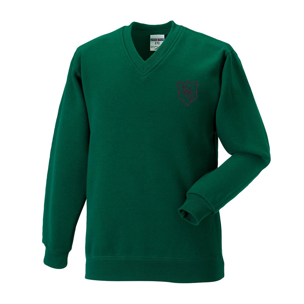 Springfield Primary V-Neck Sweatshirt Green