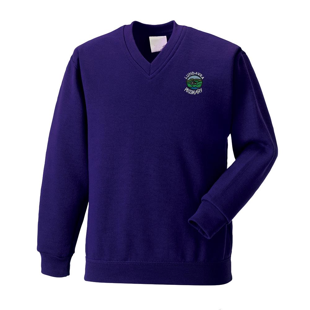 Lundavra Primary V-Neck Sweatshirt Purple