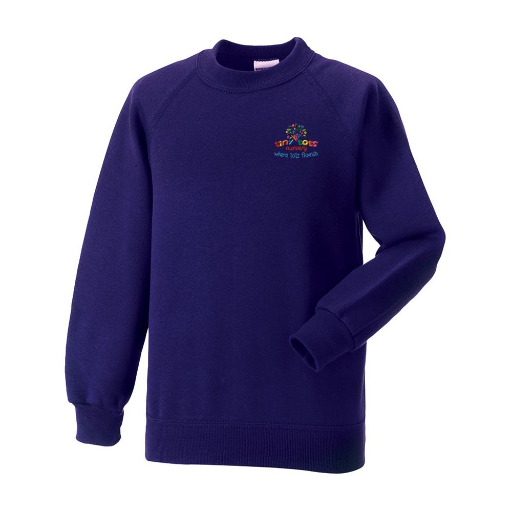 Tiny Tots Nursery Cumbernauld Crew Neck Sweatshirt Purple