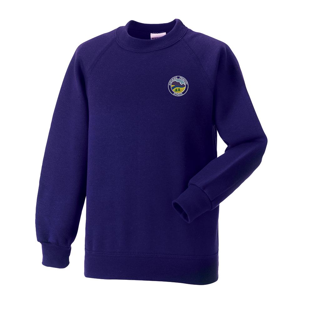 Aviemore Primary Crew Neck Sweatshirt Purple