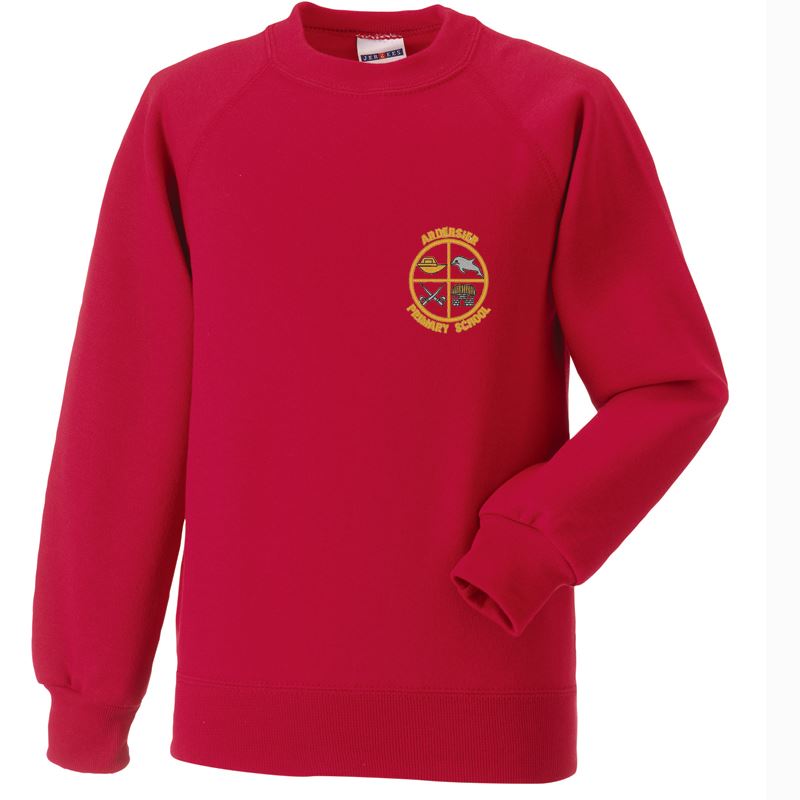 Ardersier Primary Crew Neck Sweatshirt Red (Primary 7)