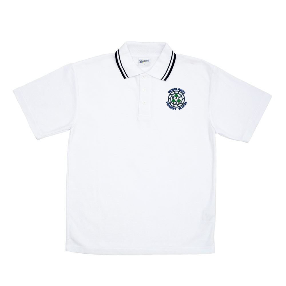 Woodlands Primary Trimmed Polo White/Navy