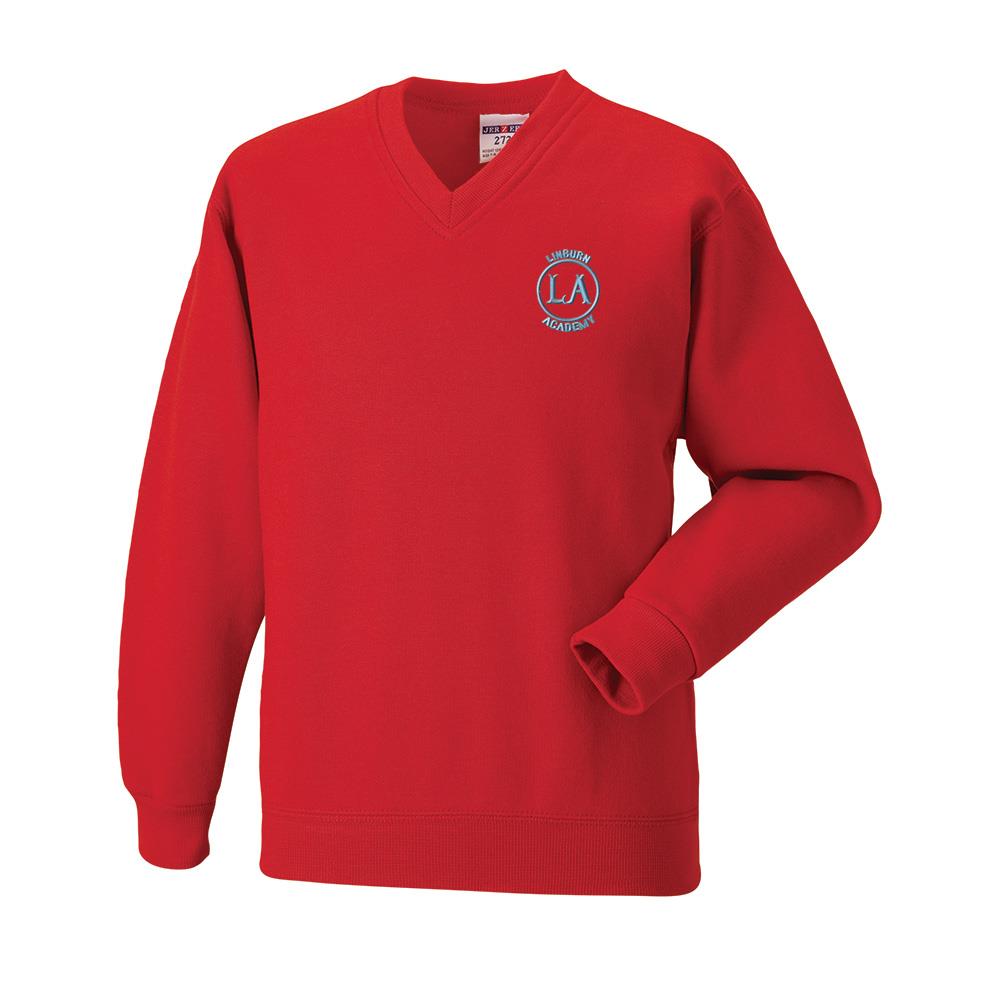 Linburn Academy V-Neck Sweatshirt Red