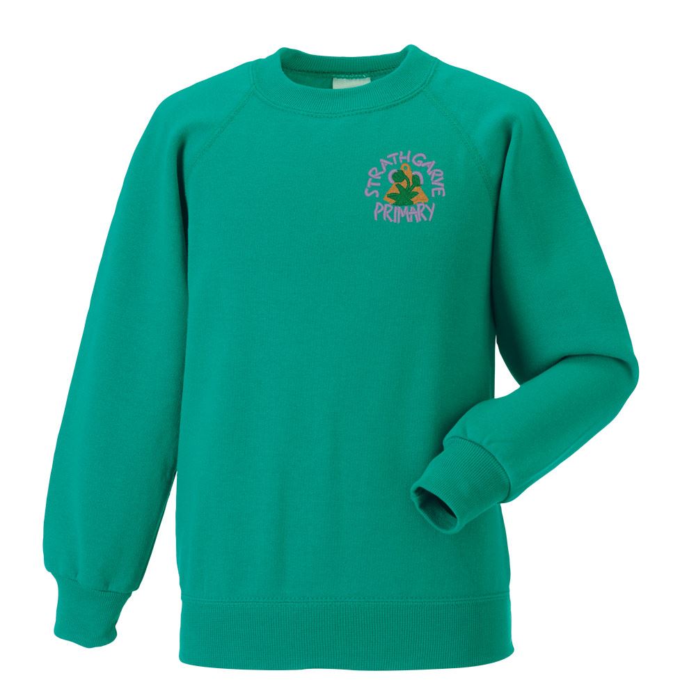 Strathgarve Primary Crew Neck Sweatshirt Jade Schoolwear Made Easy