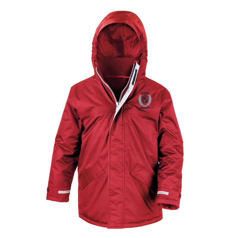 Stepps Primary Core Kids Winter Parka Red