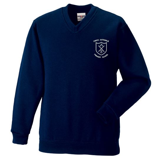 Cross Arthurlie Primary V-Neck Sweatshirt Navy