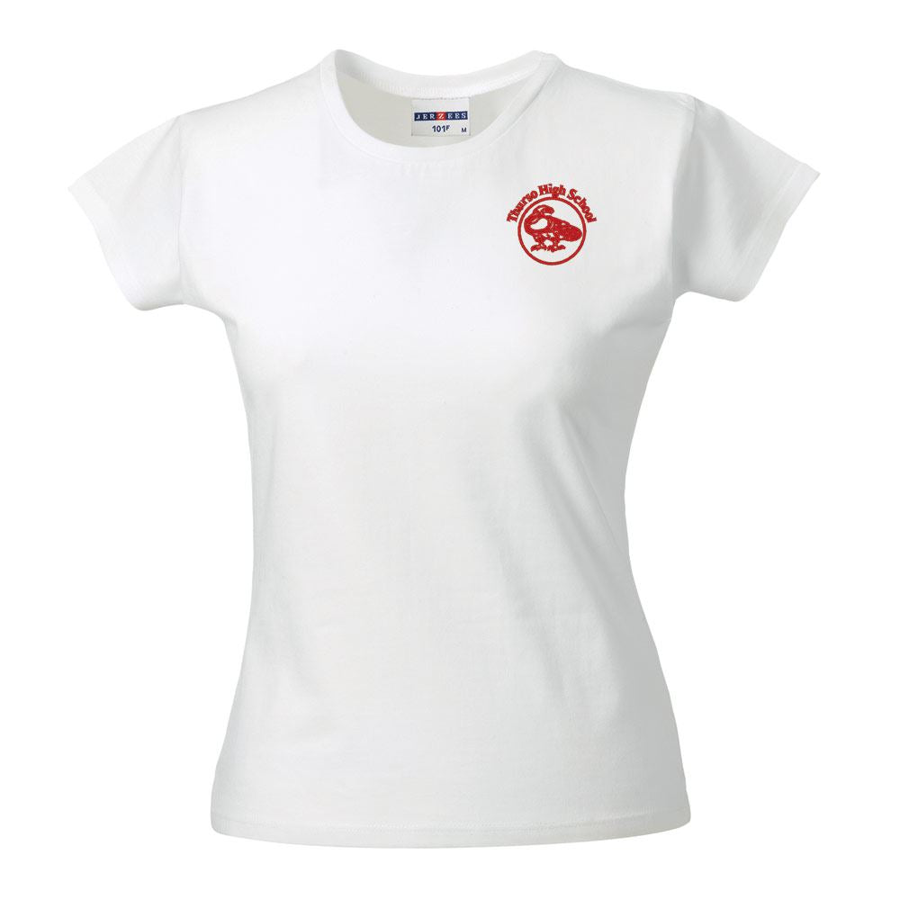 Thurso High Girls Fitted T-Shirt White
