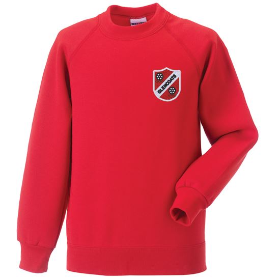 Glencoats Primary Crew Neck Sweatshirt Classic Red