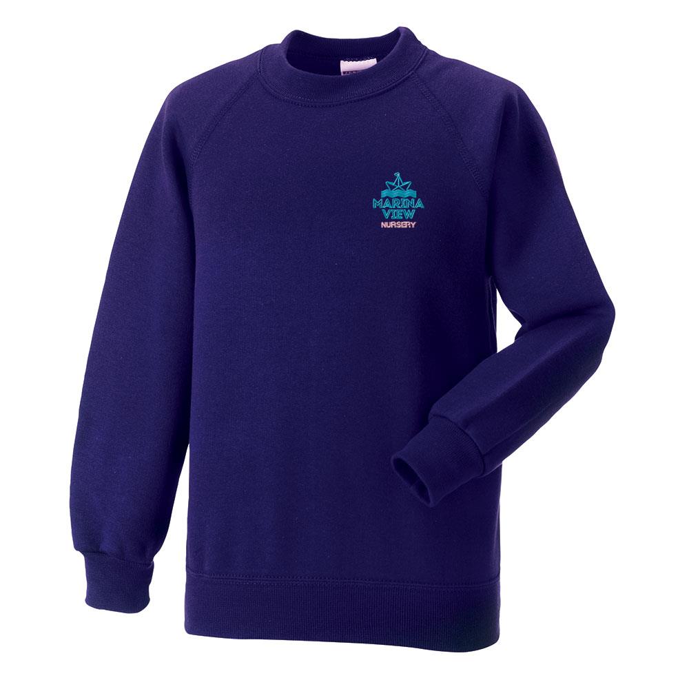 Marina View Nursery Crew Neck Sweatshirt Purple