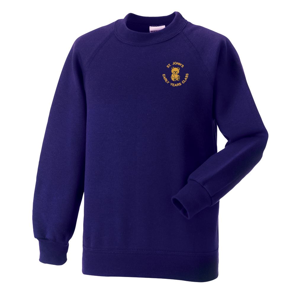 St Johns Early Years Stevenston Crew Neck Sweatshirt Purple