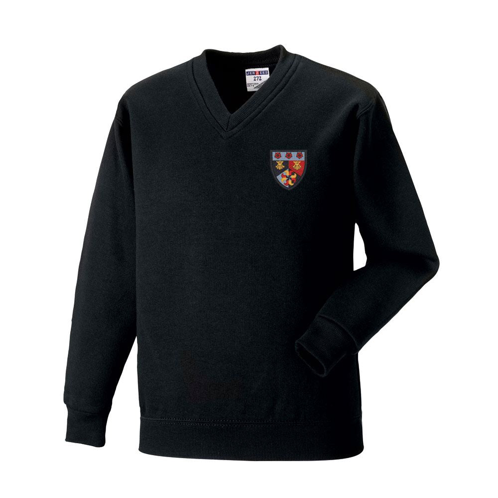 Clober Primary V-Neck Sweatshirt Black