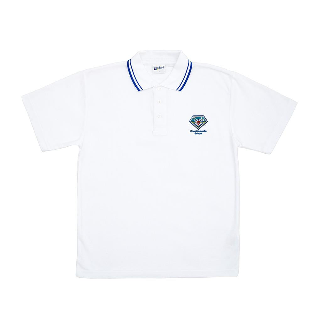 Countesswells Primary Trimmed Polo White/Royal