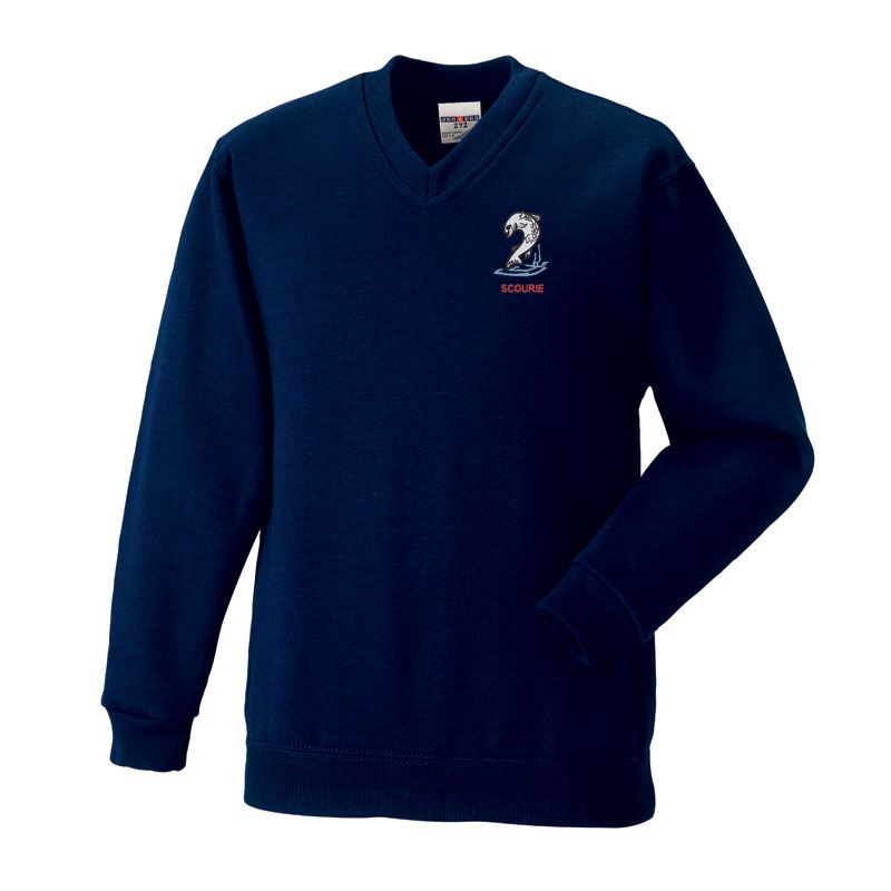 Scourie Primary V-Neck Sweatshirt Navy