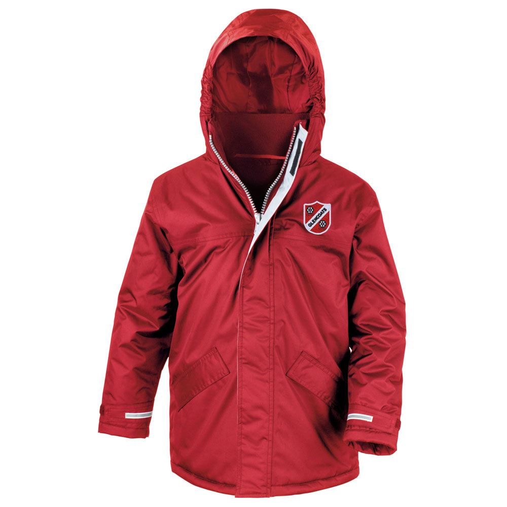 Glencoats Primary Core Kids Winter Parka Red