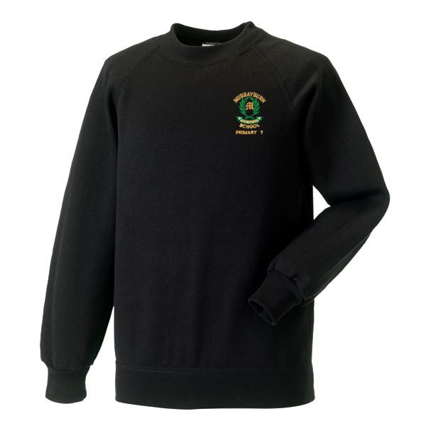 Murrayburn Primary Crew Neck Sweatshirt Black (Primary 7)