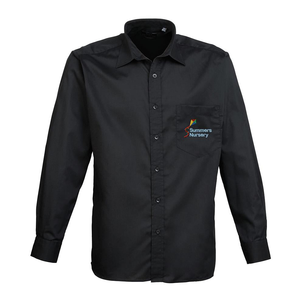Summers Nursery Staff Senior Premier Long Sleeve Shirt Black