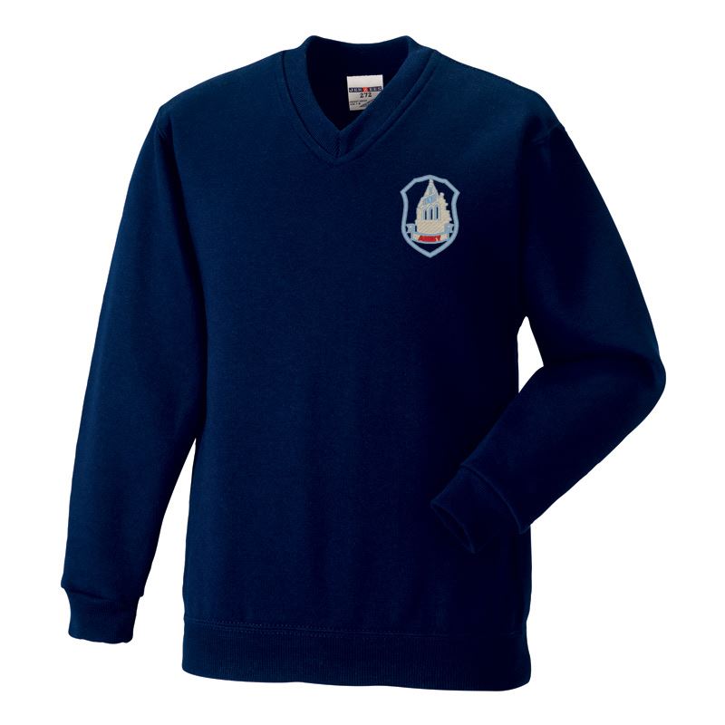 Abbey Primary V-Neck Sweatshirt Navy