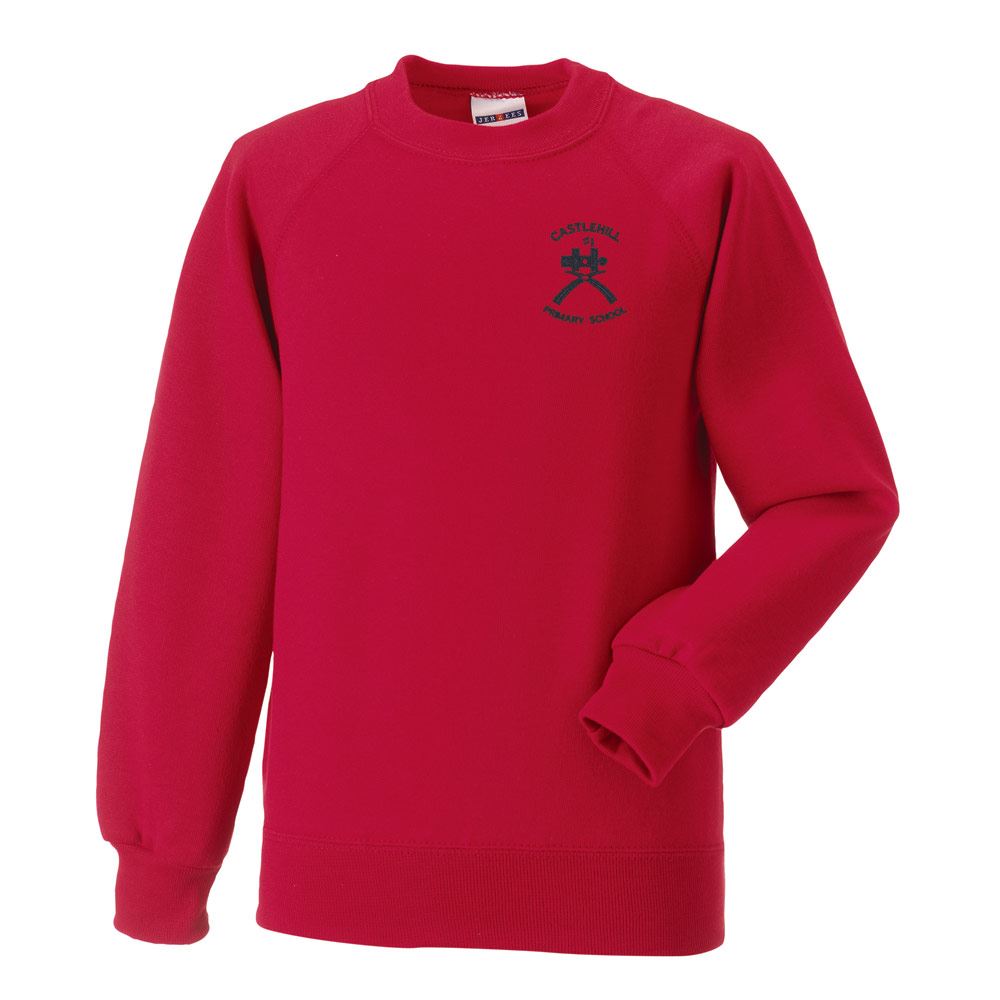 Castlehill Primary Crew Neck Sweatshirt Classic Red