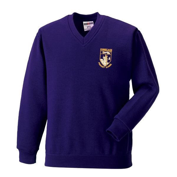 Kingcase Primary V-Neck Sweatshirt Purple