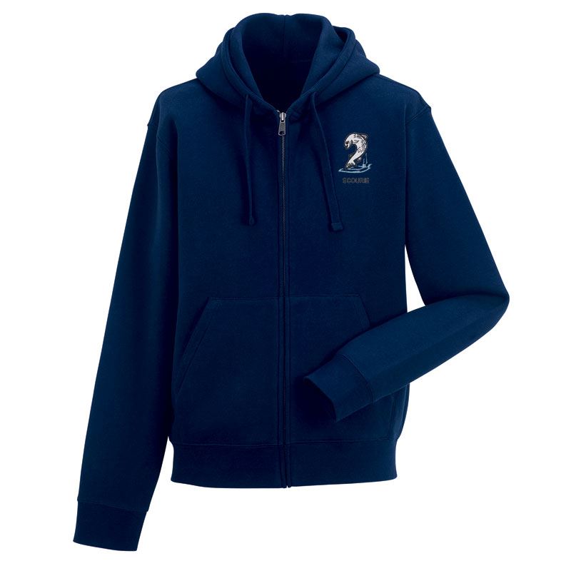Scourie Primary Zipped Hoodie Navy