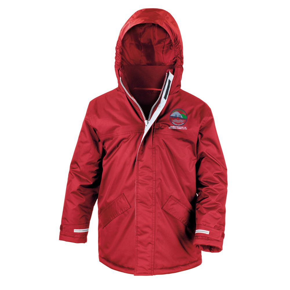 Milton of Leys Primary Core Kids Winter Parka Red
