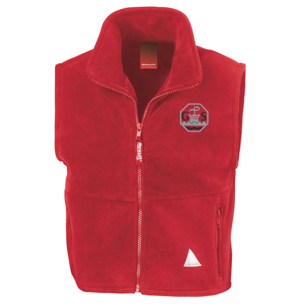Gavinburn Primary Fleece Bodywarmer Red