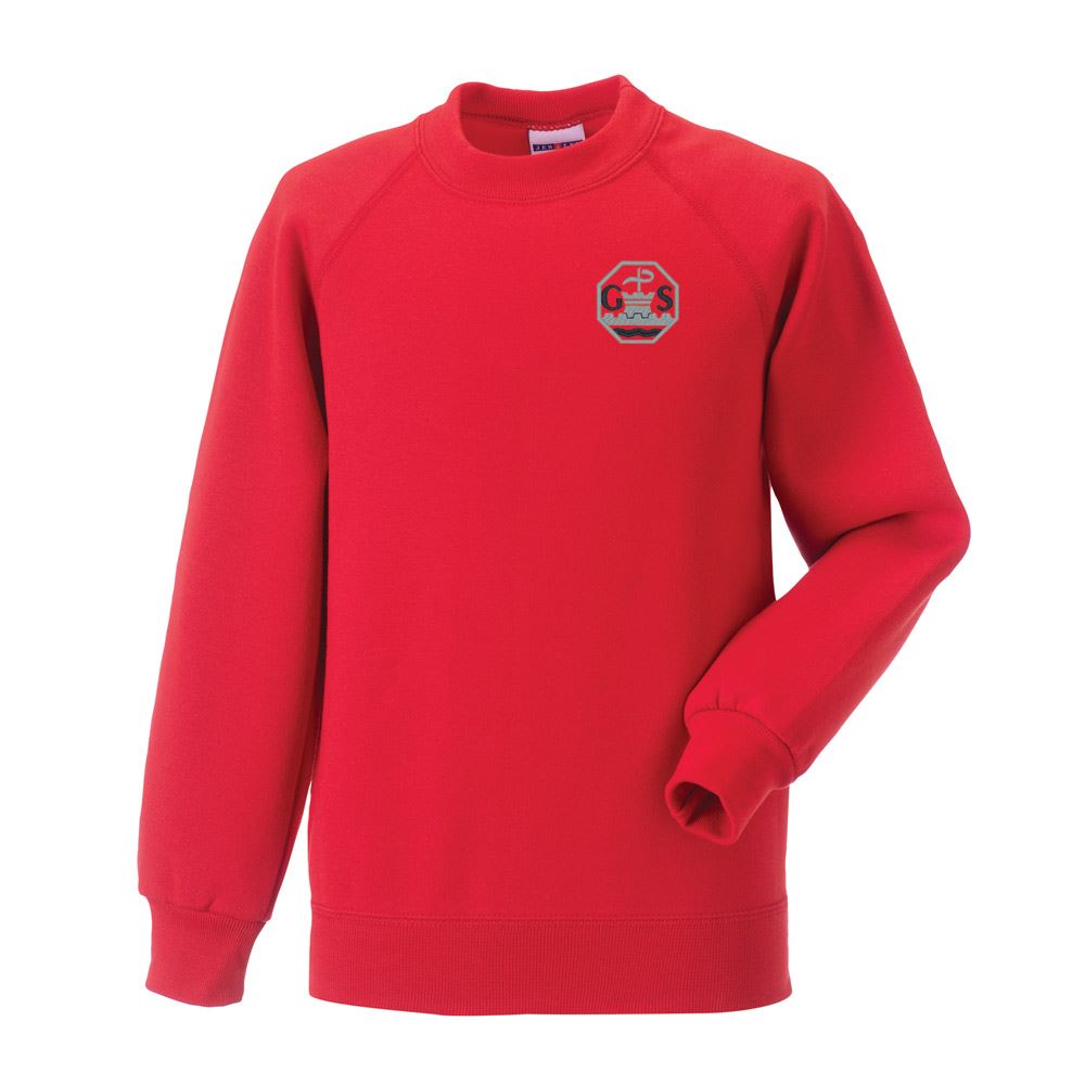 Gavinburn Primary Crew Neck Sweatshirt Red