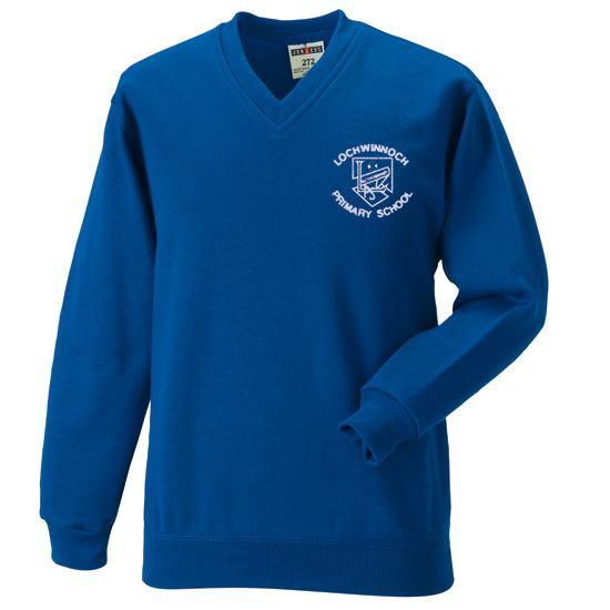Lochwinnoch Primary V-Neck Sweatshirt Royal