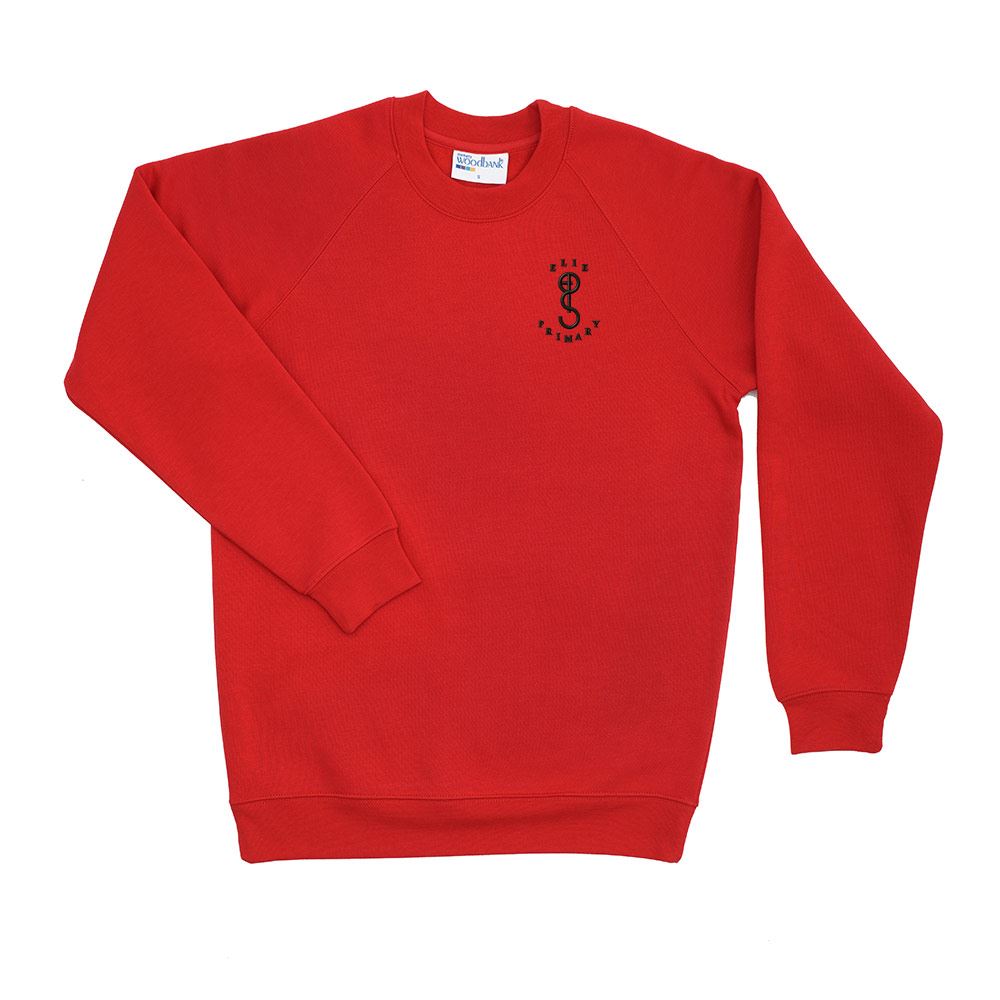 Elie Primary Crew Neck Sweatshirt Red