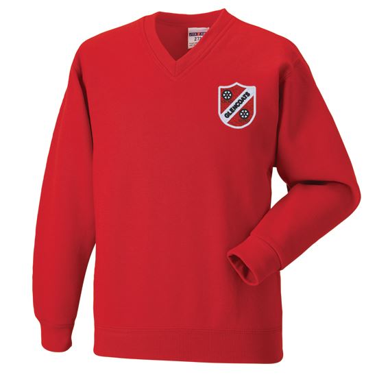 Glencoats Primary V-Neck Sweatshirt Classic Red
