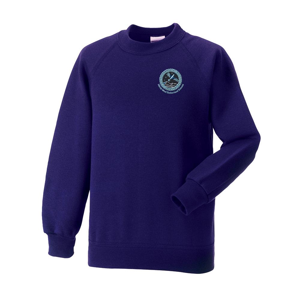 North West Sutherland Schools Crew Neck Sweatshirt Purple